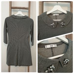 Mango Beaded collar mini dress